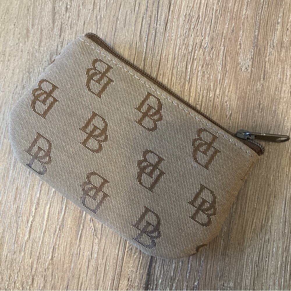 Vintage Dooney and Bourke Signature Monogram Canvas Pouch EVC